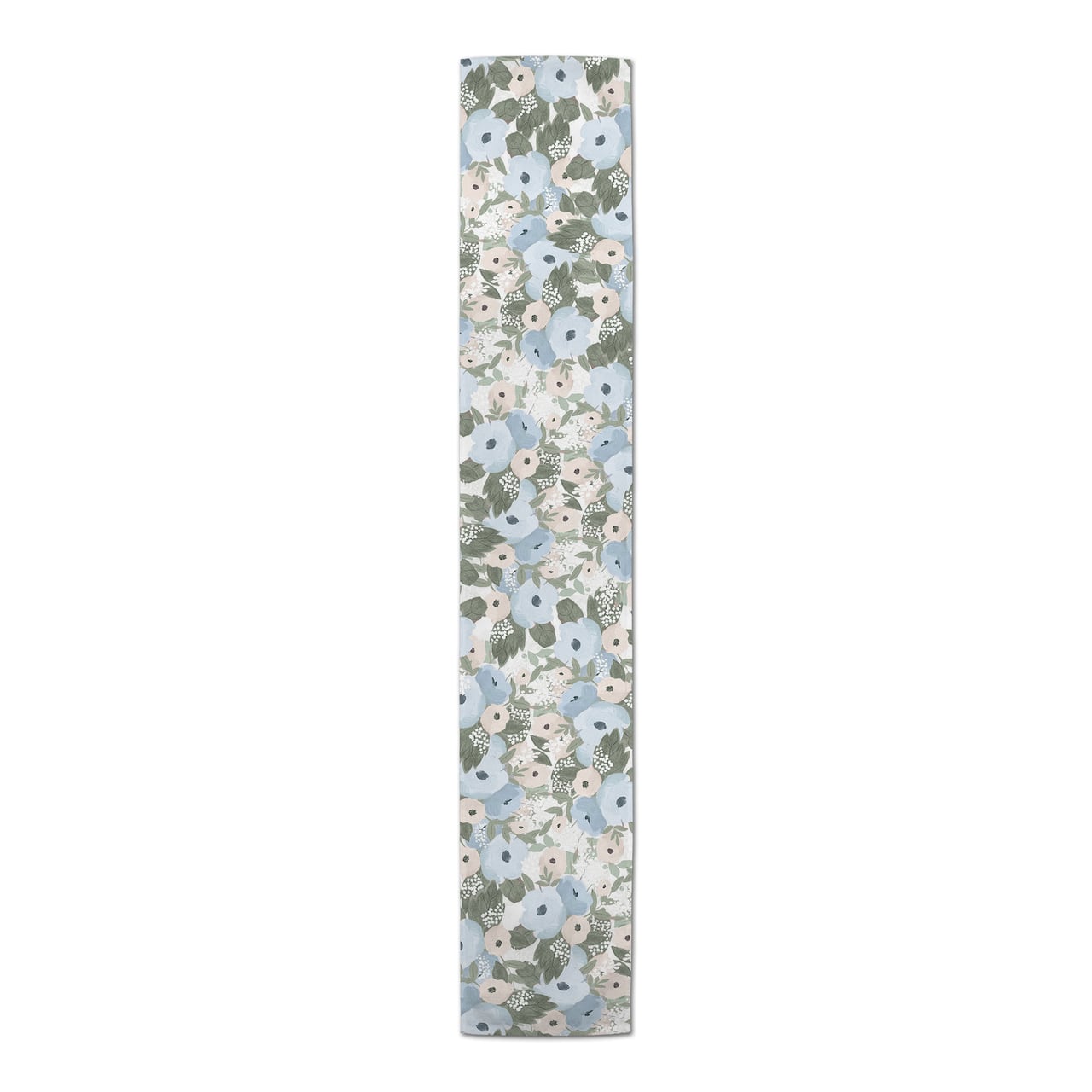 Light Blue Neutral Florals Indoor/Outdoor Table Runner